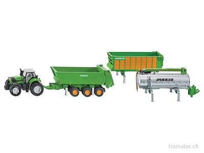 SIKU 1848 DEUTZ-FAHR mit Joskin Anhängerset