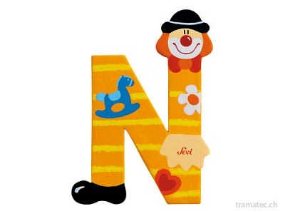 Sevi Buchstabe Clown N 10cm ass.