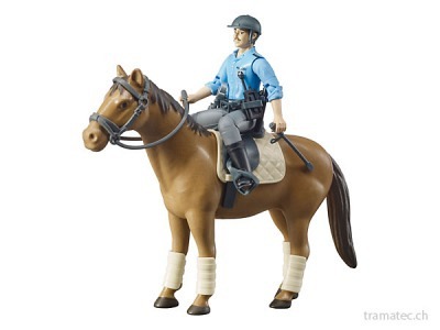 Bruder berittene Polizei, Pferd und Polizist