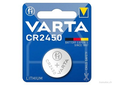 Batterie Varta Knopfzellen CR 2450, 1 Stück