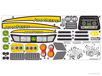 Rolly Toys Ersatzteil Aufkleber für X-trac John Deere