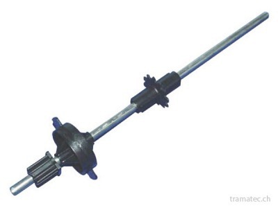 Rolly Toys Ersatzteil Hinterachse Junior, Farmtrac 4-Kantmitnehmer - 476 mm - 12 Zähne - Ø12mm