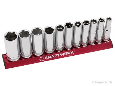 KRAFTWERK 11-t. Stecknusssatz lang MAGALU 3/8'