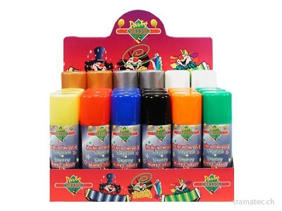 Fasnacht Haarspray 125ml ass. Display