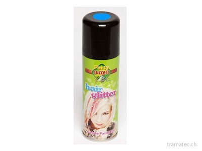 Fasnacht Haar Glitterspray blau