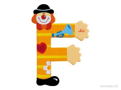 Sevi Buchstabe Clown F 10cm ass.