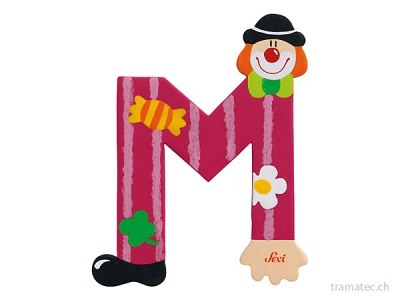 Sevi Buchstabe Clown M 10cm ass.
