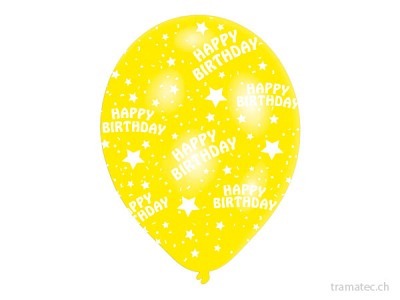 Amscan/Riethmüller 6 Ballone Happy Birthday ass.