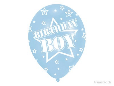 Amscan/Riethmüller 6 Ballone Birthday Boy blau