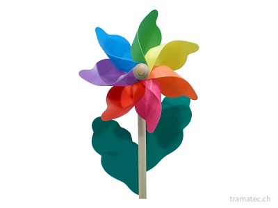 Windrad 15x35 cm bunt