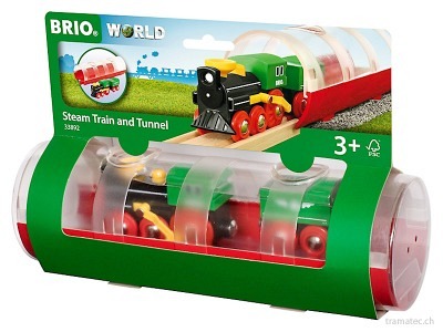 BRIO Dampflok und Tunnel