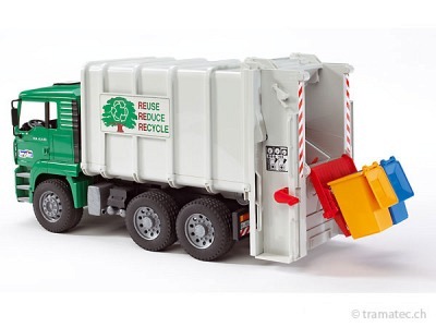 Bruder MAN Hecklader Müll-LKW - 02764