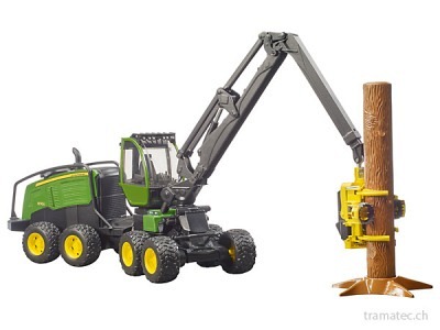 Bruder John Deere 1270G Harvester mit 1 Baumstamm