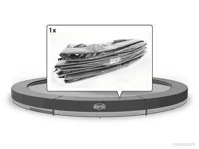 BERG Trampolin Ersatzteil Schutzrand InGround Elite 430, grau