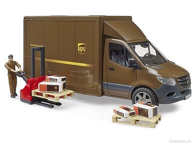 Bruder Sprinter UPS mit Fahrer und Zubehör