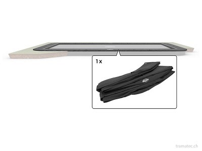 BERG Trampolin Ersatzteil Schutzrand Ultim Champion FlatGround 500, schwarz