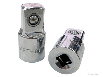 KRAFTWERK Steckschlüssel-Adapter,  1/4"F auf 1/2"M