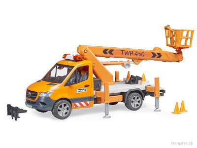 Bruder MB Sprinter Arbeitsbühne mit Light + Sound Modul - 02679