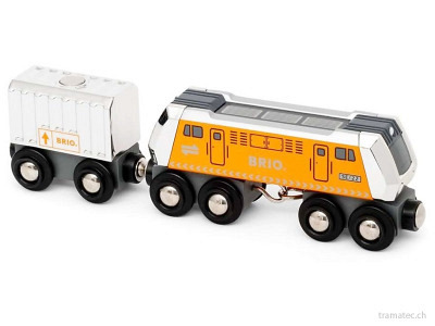 BRIO Grosse Frachtlok mit Waggon
