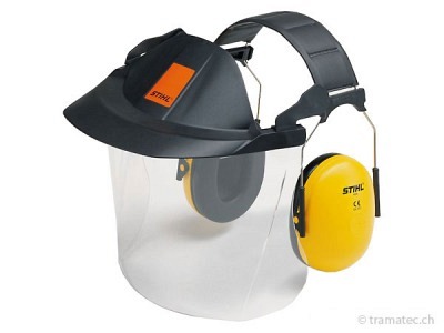 STIHL Gesichts-/Gehörschutz kurz mit Kunststoffscheibe bis 107 dB(A)